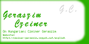 geraszim czeiner business card